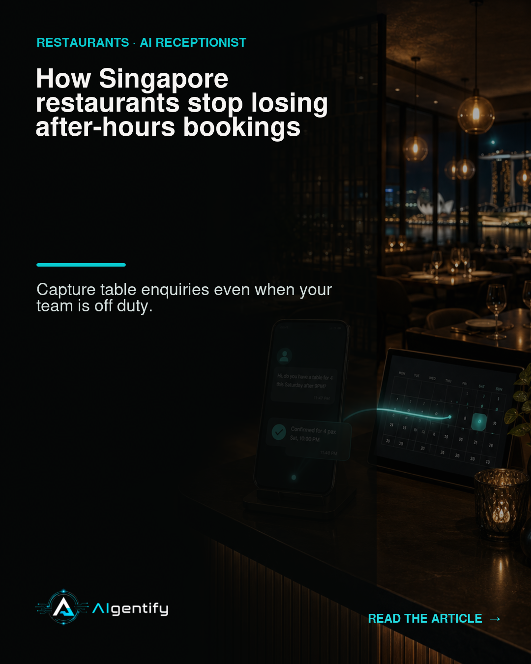 How Singapore Restaurants Stop Losing After-Hours Bookings